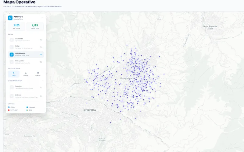 Visor Cartográfico GIS de Curules y Rutas Tácticas