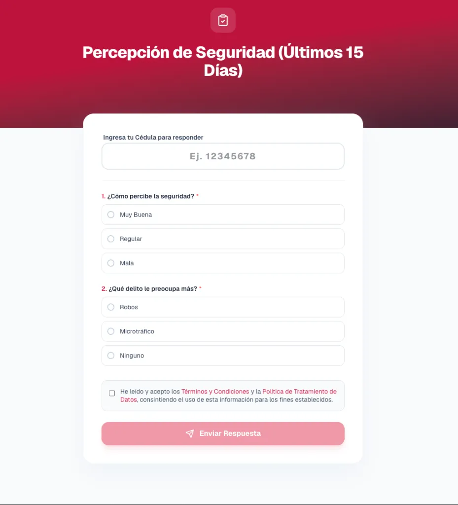 Listado de sondeos y encuestas
